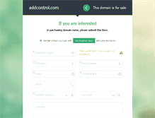 Tablet Screenshot of addcontrol.com